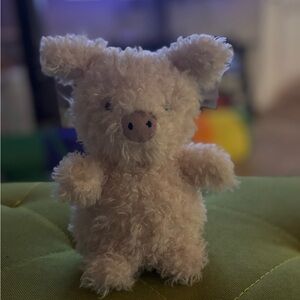 Jellycat Blush Pink Curly Pig Plush